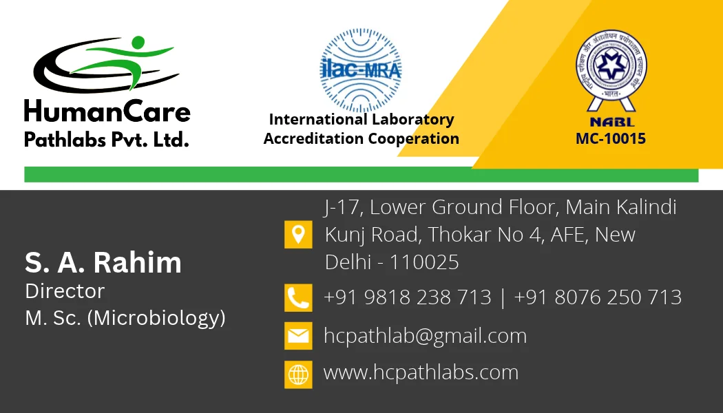 HumanCare Pathlabs visiting card